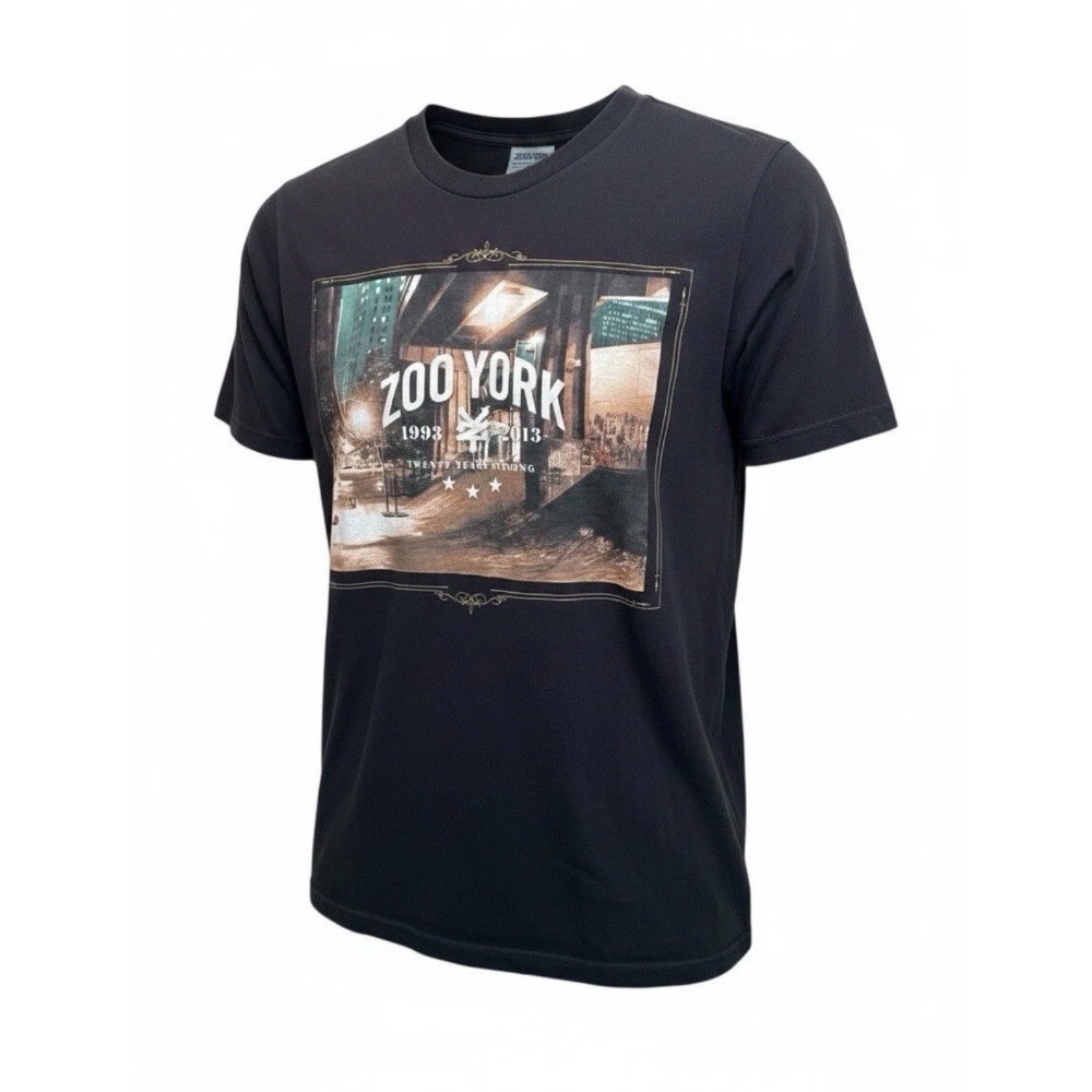 Zoo York Mens 20th Anniversary Skate Spots Graphic T-Shirt Black Large 1993-2013